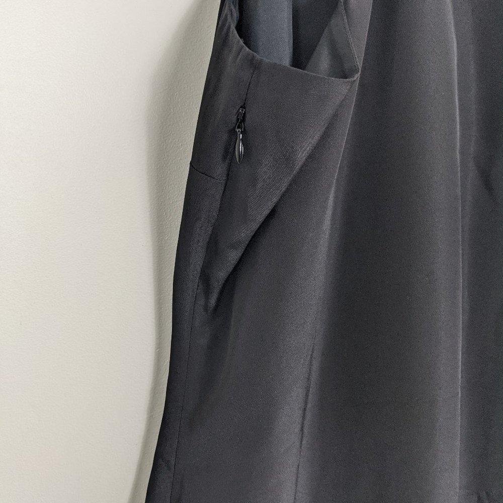 J. Crew Black Silk Like Racer Back Slip Dress Plus Size 14 - Picture 9 of 10